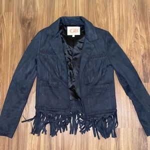 Black Suede Fringe Jacket